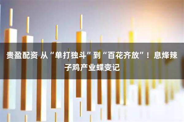 贵盈配资 从“单打独斗”到“百花齐放”！息烽辣子鸡产业蝶变记